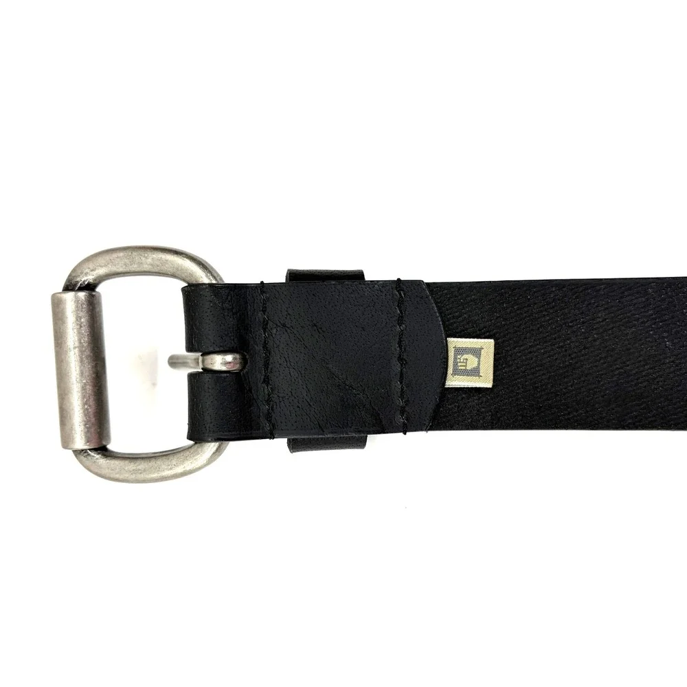 CABELAS Black BUFFALO LEATHER Belt Full Grain Roughneck 38